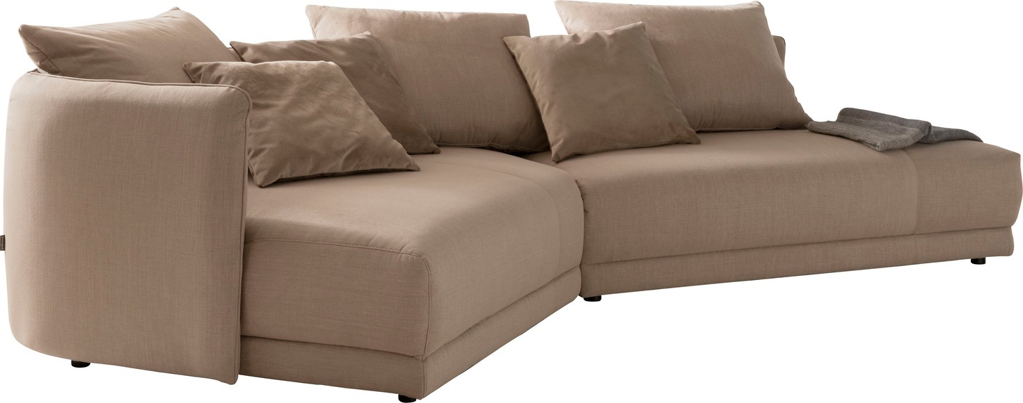 designwerk Ecksofa »New York«, mit moderner Rundung im Korpus