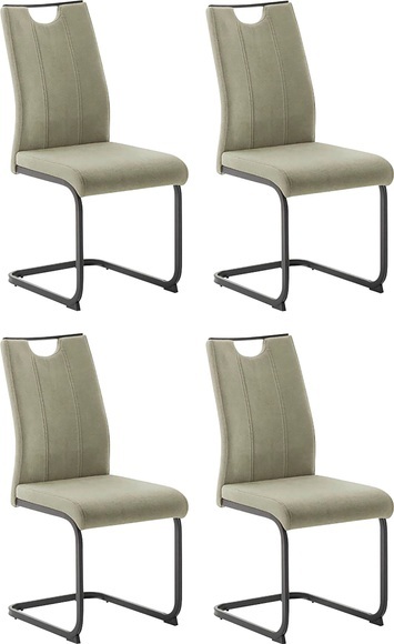 MCA furniture Freischwinger »MCA TERESINA Schwingstuhl mit Griffloch«, Feingewebe, Griffloch