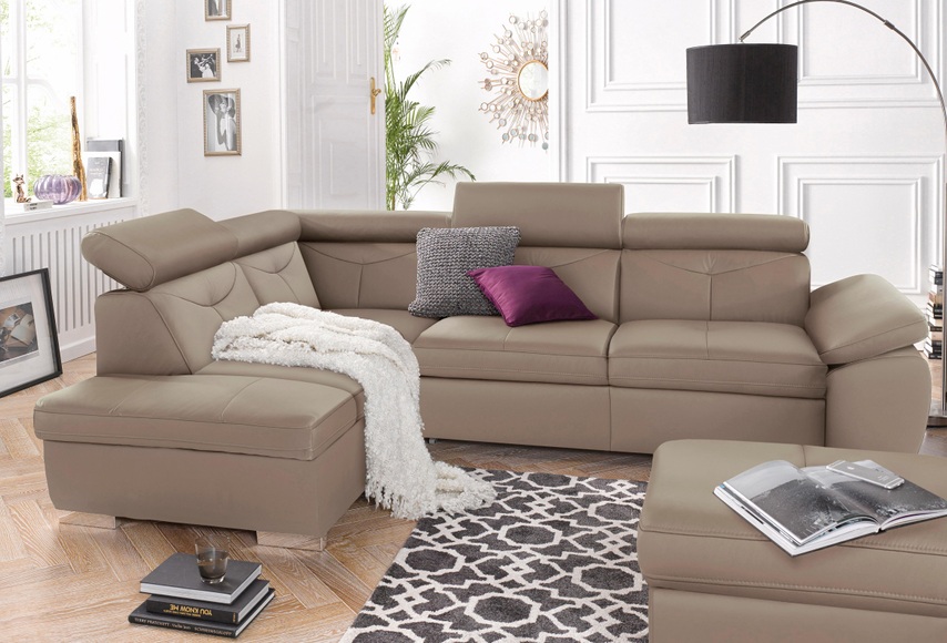 exxpo - sofa fashion Ecksofa, wahlweise mit Bettfunktion und Bettklasten