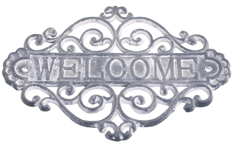 Metallschild »Antique Schild Welcome«