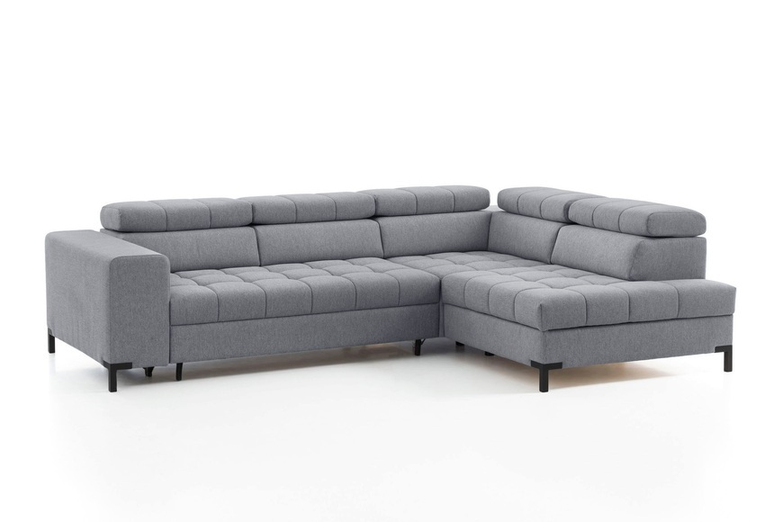 exxpo - sofa fashion Ecksofa, Steppung im Sitzbereich, Wahlweise mit Bettfunktion und Bettkasten, inklusive 5 verstellbaren Kopfstützen