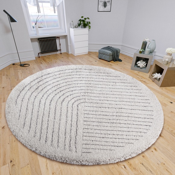 HANSE Home Hochflor-Teppich »Dion«, rund, Hochflor, Shaggy, pflegeleicht, flauschig, weich