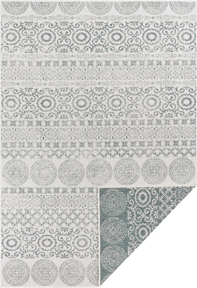 my home Teppich »Wallace«, rechteckig, 5 mm Höhe, In-und Outdoor geeignet, Wohnzimmer, Balkon, Terrasse, Garten, Robust, Pflegeleicht, Flachgewebe, Wendeteppich