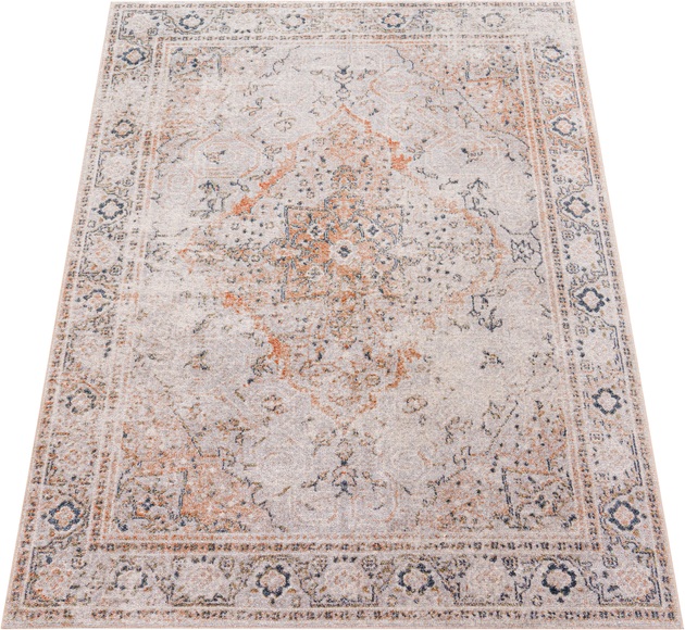 Paco Home Teppich »Perugia 372«, rechteckig, Kurzflor, orientalisches Muster, Vintage Design, waschbar