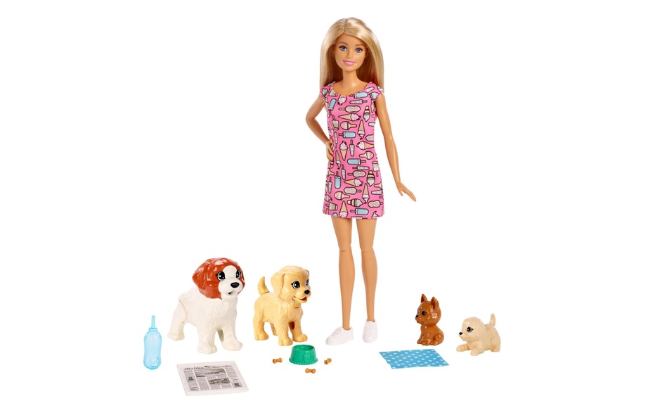 Barbie Hundesitterin und Welpen
