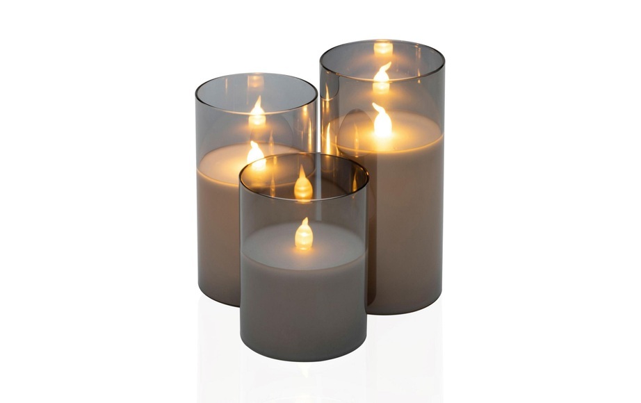Pauleen - LED-Kerzen Set Classy Smokey Ø 75 mm