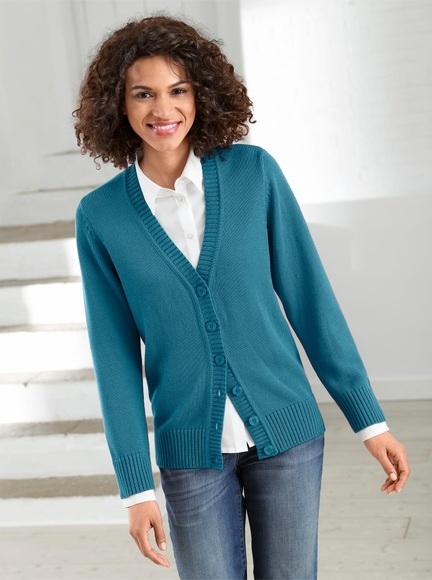 Casual Looks Strickjacke in »fully fashioned«-Verarbeitung