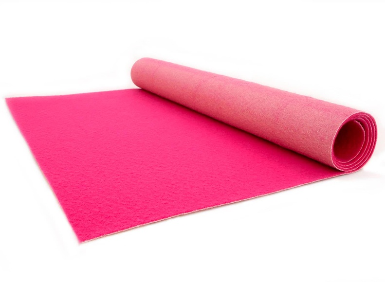 Primaflor-Ideen in Textil Läufer »Eventteppich PODIUM«, rechteckig, 2,6 mm Höhe, Breite 100 cm, robuster Nadelfilz, Uni Farben, In- und Outdoor geeignet, ideal für Events & und Veranstaltungen