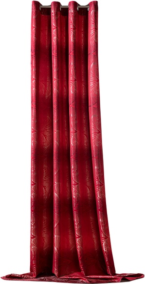 Weckbrodt Vorhang »Gingko«, (1 St.), Ösenschal, Gardine, Jacquard mit Gingko - Muster, blickdicht