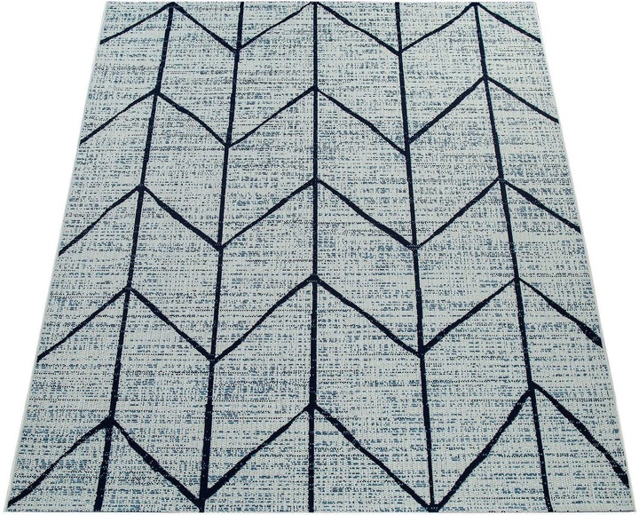 Paco Home Teppich »Kortrijk 741«, rechteckig, 5 mm Höhe, Flachgewebe, modernes Design, In- und Outdoor geeignet, Wohnzimmer