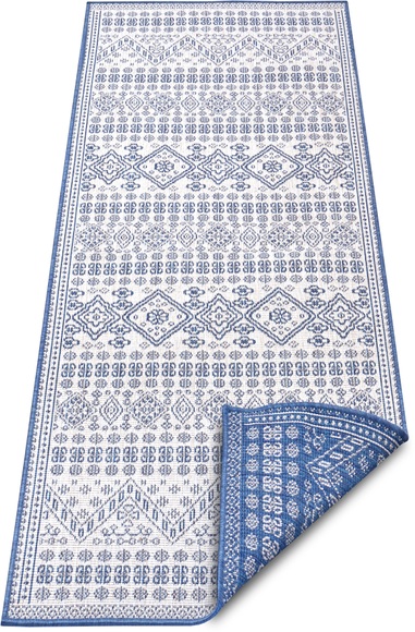 NORTHRUGS Läufer »Doha«, rechteckig, 5 mm Höhe, In- und Outdoor Teppich, Wendbar, gekettelt, strapazierfähig, pflegeleicht, Wohnzimmer, Balkon, Garten, in der EU Hergestellt