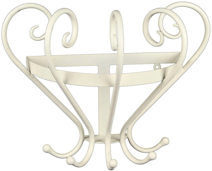 Ambiente Haus Garderobenhaken »Garderobe mit Keramik - antikweiss 34cm«