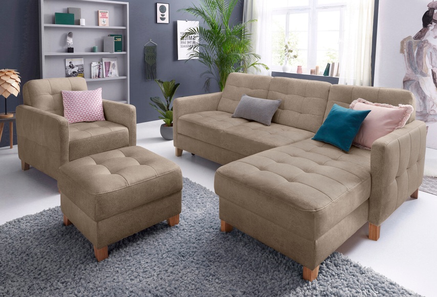 exxpo - sofa fashion Ecksofa, wahlweise mit Bettfunktion