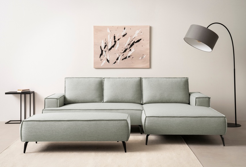 andas Sitzgruppe »TVINNU, Polsterecke L-Form, Schlaffunktion, mit Hocker« Set, 2 Stk. tlg. Set, stellbar zum Schlafsofa (Krokodilverbinder)
