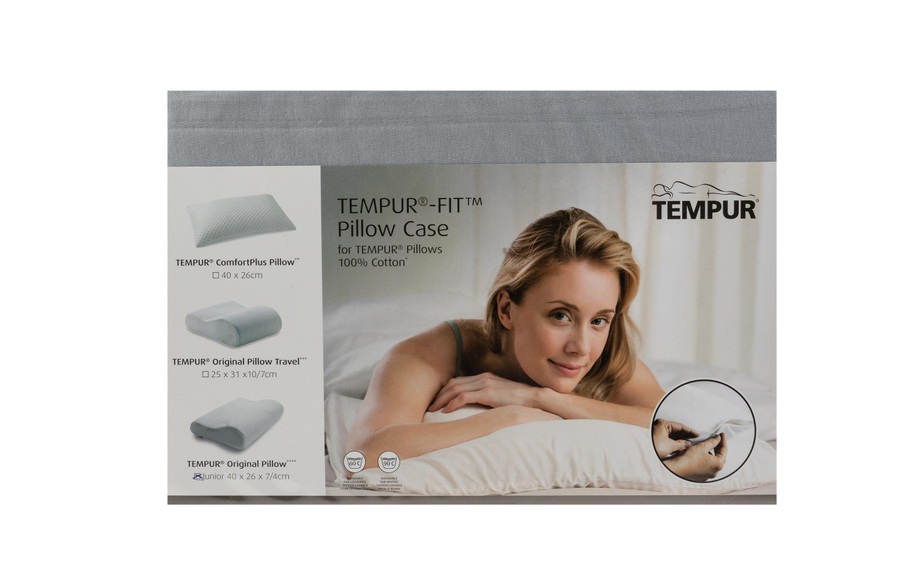 Tempur - Kopfkissenbezug Original Junior - 40 x 26 x 7/4 cm - Grau