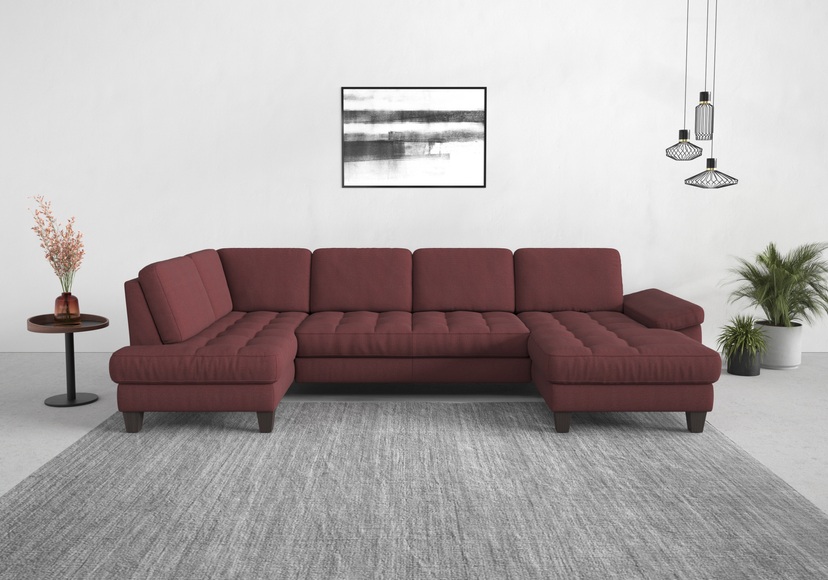 sit&more Wohnlandschaft, wahlweise mit Bettfunktion, Bettkasten, Sitztiefenverstellung
