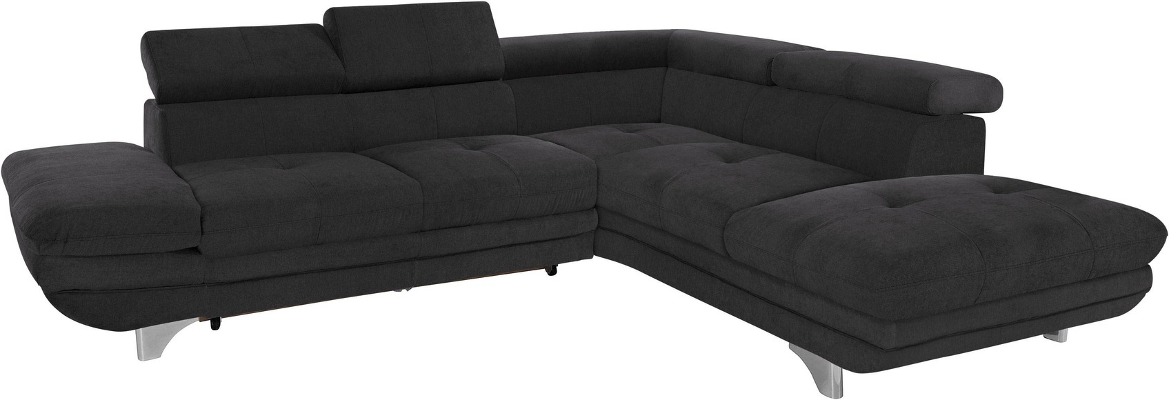 COTTA Ecksofa, inklusive Kopf- und Armteilverstellung, wahlweise mit Bettfunktion