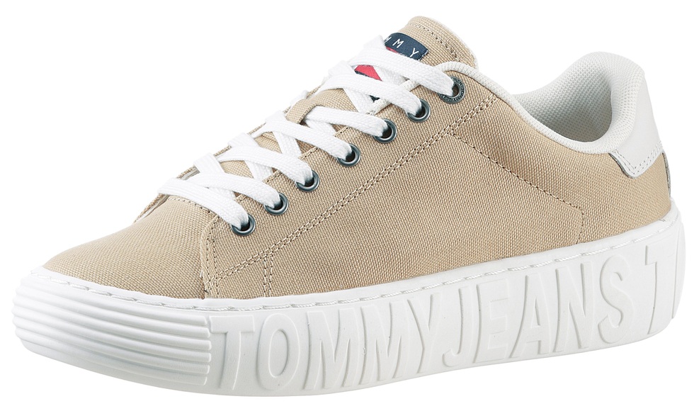 Tommy Jeans Plateausneaker »TOMMY JEANS NEW CUPSOLE CNVAS LC«, mit gepolstertem Schaftrand