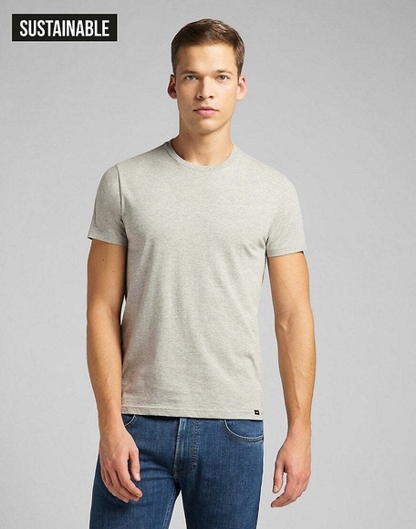 Twin Pack Crew, T-shirt Herren Grau S
