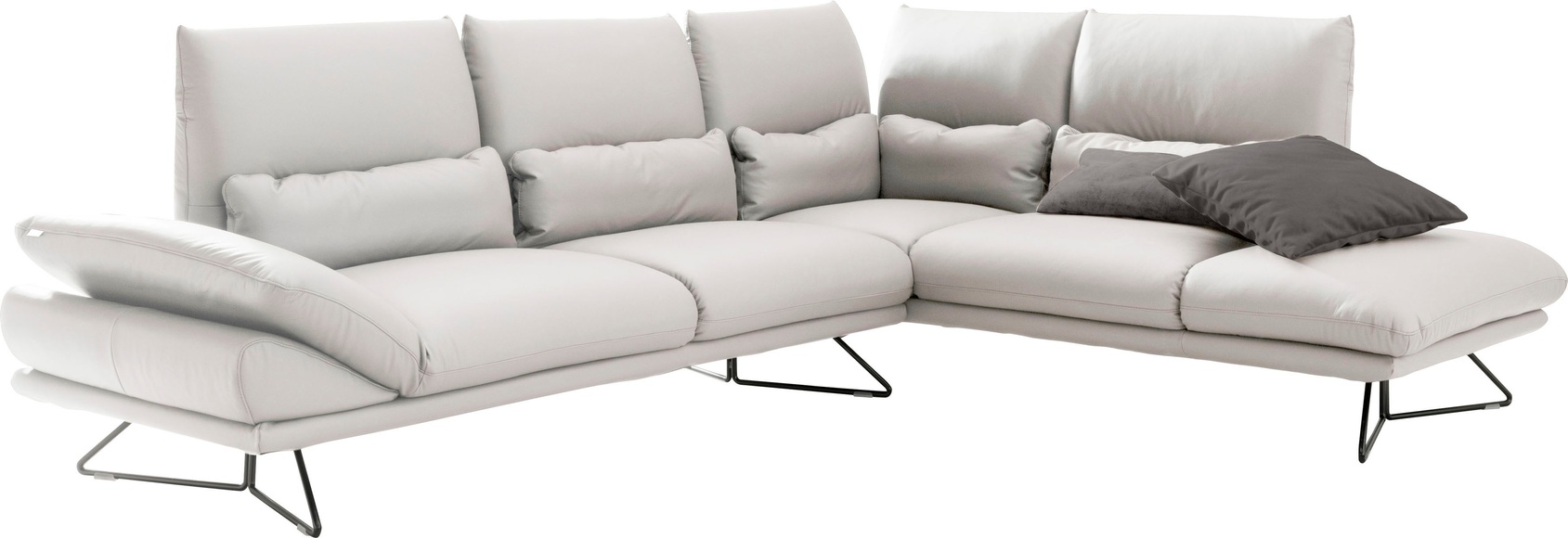 designwerk Ecksofa »Constellation«, in schwebender Optik, Ottomane links oder rechts bestellbar