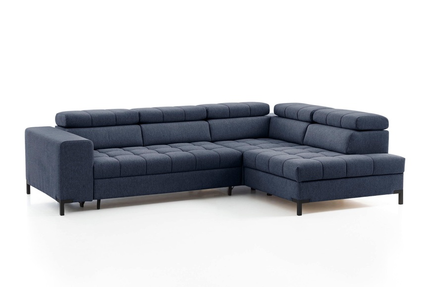 exxpo - sofa fashion Ecksofa, Steppung im Sitzbereich, Wahlweise mit Bettfunktion und Bettkasten, inklusive 5 verstellbaren Kopfstützen