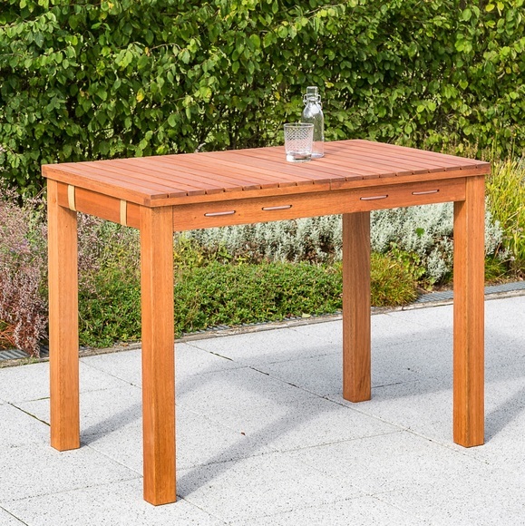 MERXX Gartentisch, Eukalyptus, 100x60 cm, braun