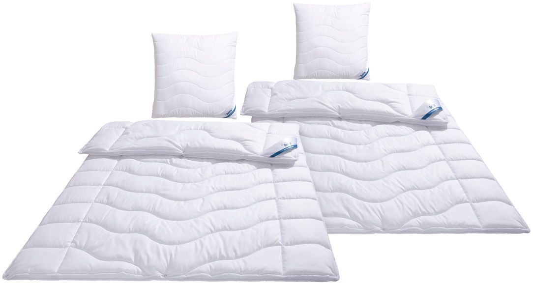 Beco Steppbett + Kopfkissen »Sanalux Protect«, (Spar-Set), Bettdecken-Set mit Kopfkissen, 135x200 cm, für Sommer oder Winter