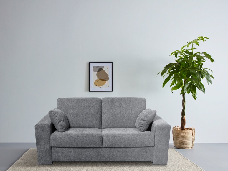 Home affaire 2-Sitzer »Roma«, Dauerschlaffunktion, mit Unterfederung, Lattenrost und echter Matratze. Zum Ausfalten in hoher Qualität, Liegemasse ca 123x198 cm, mit 2 Zierkissen