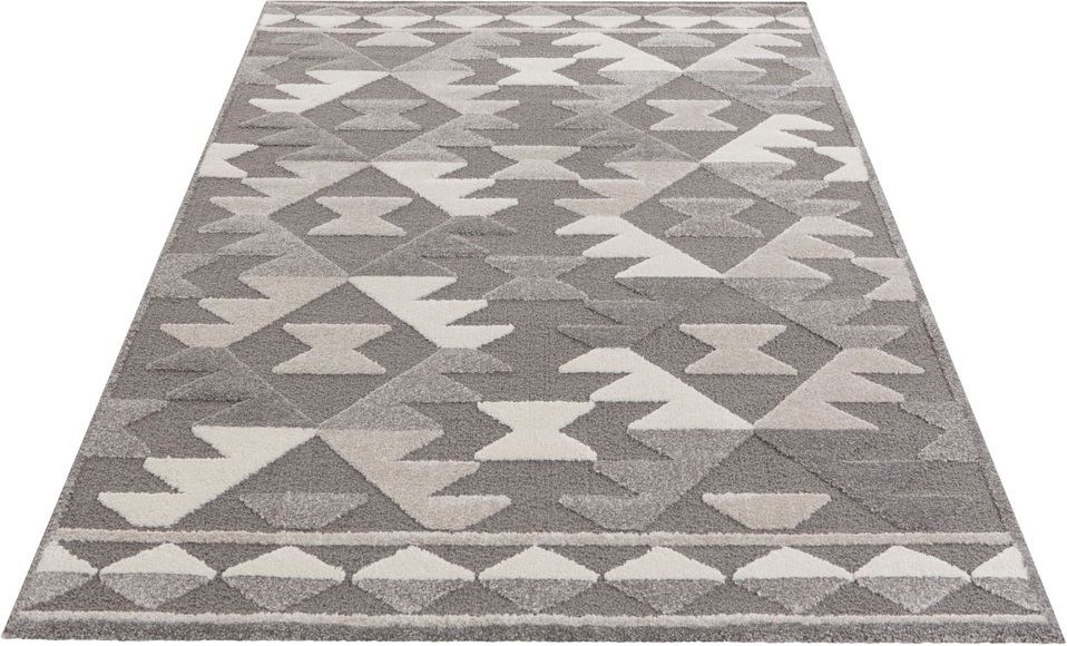 ELLE DECORATION Designteppich »Namago«, rechteckig, 14 mm Höhe, Supersofter Kurzflor, Hoch-Tief Struktur Optik, Modernes Design, Wohnzimmer, Schlafzimmer, Robust, Pflegeleicht
