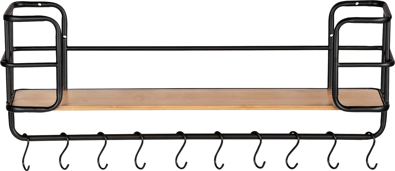 WENKO Wandregal »Loft«, BxTxH: 79x19,5x28 cm, Bambus/Matall