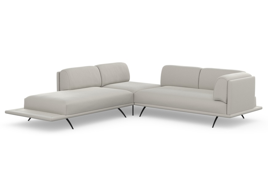 machalke® Ecksofa »benito«, mit bezogenem Sockel