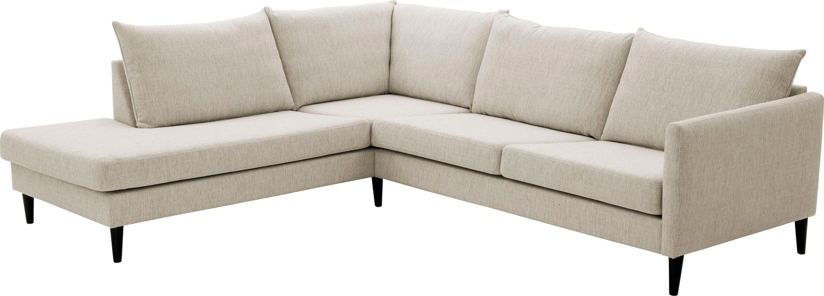 ATLANTIC home collection Ecksofa »Rekvik«, mit Wellenunterfederung, mit Massivholzfüssen