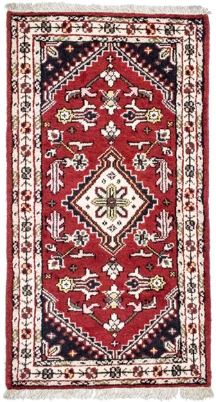 morgenland Wollteppich »Kazak Teppich handgeknüpft rot«, rechteckig, 10 mm Höhe
