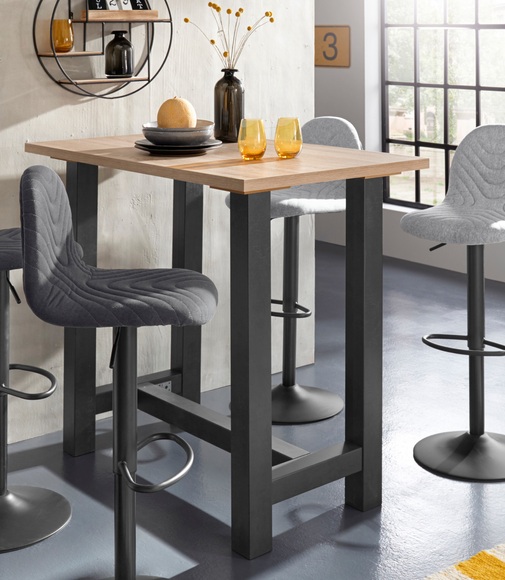 Bartisch, Gestell in U-Form (Breite 120 oder 140 cm)