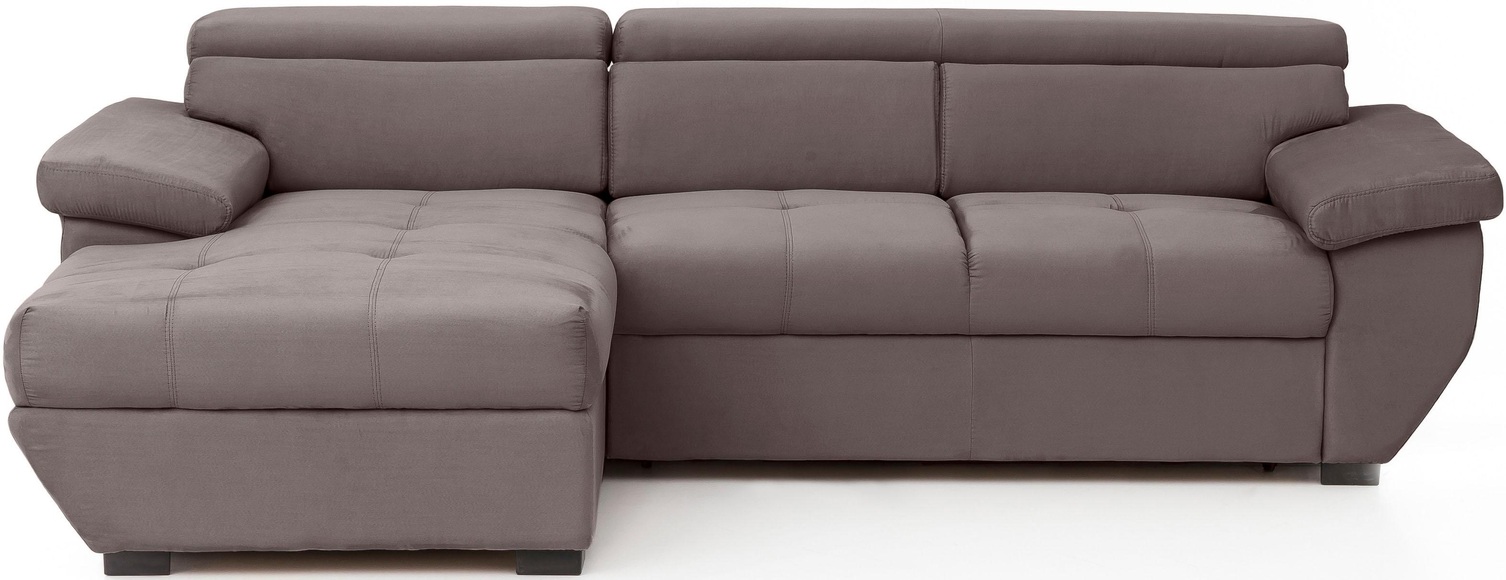 Home affaire Ecksofa »Highway«, mit Recamiere, Kopfteilverstellung und wahlweise Bettfunktion