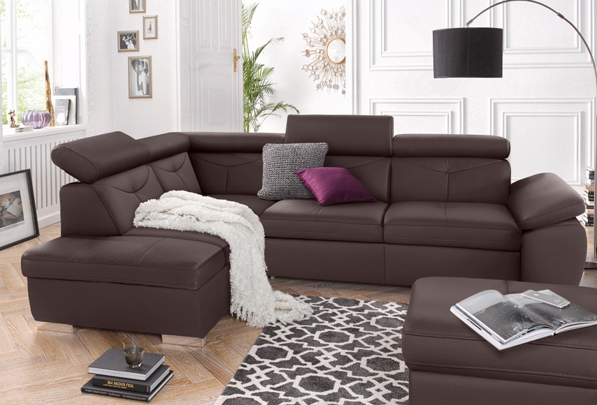 exxpo - sofa fashion Ecksofa, wahlweise mit Bettfunktion und Bettklasten