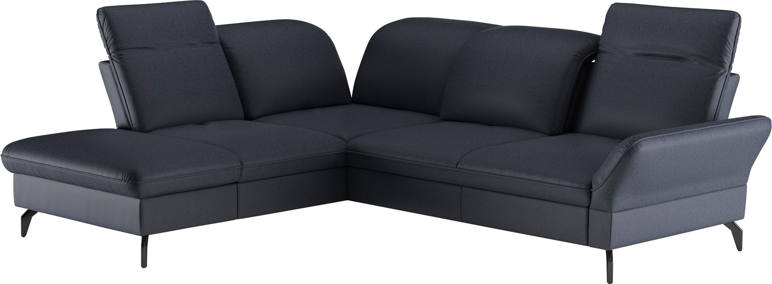 sit&more Ecksofa »Leandro L-Form«, Wahlweise mit Bett-, Kopfteil - und Armlehnfunktion, sowie Stauraum