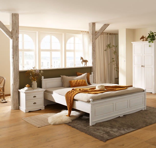 Home affaire Einzelbett »Eva«, aus Kiefer massiv