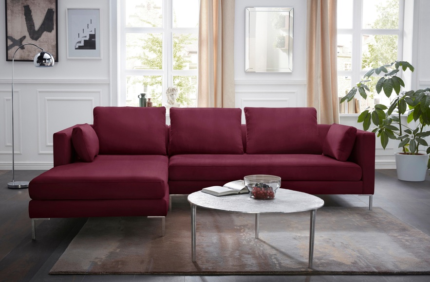 Alte Gerberei Ecksofa »Marinus«, mit schmalen Lehnen, inklusive Rückenkissen & Armlehnkissen