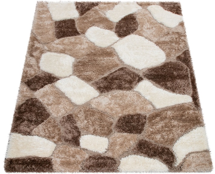Paco Home Hochflor-Teppich »Ponto 823«, rechteckig, 40 mm Höhe, Wohnzimmer