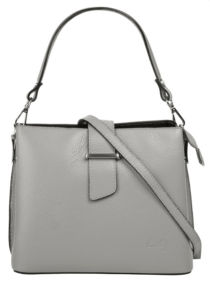 Cluty Henkeltasche, echt Leder, Made in Italy