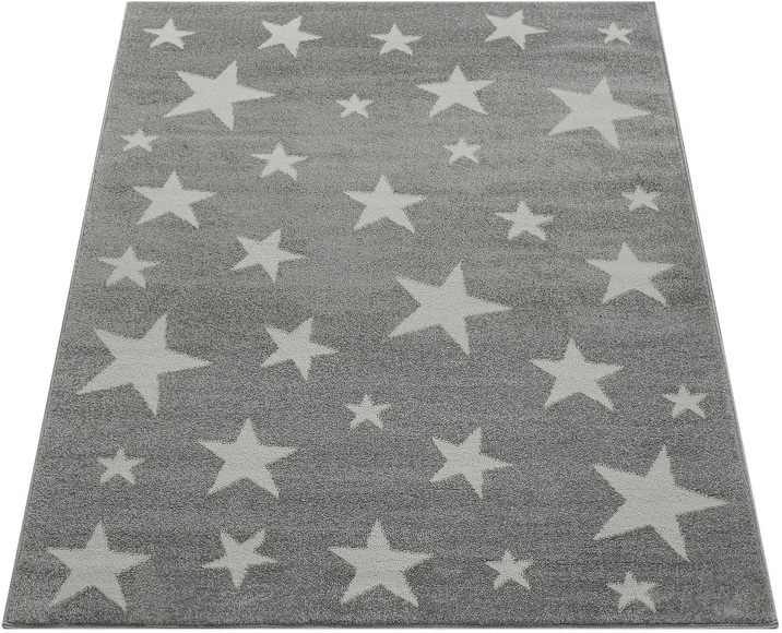 Paco Home Kinderteppich »Capri 315«, rechteckig, 9 mm Höhe, Kurzflor, Motiv Sterne, Pastell-Farben, Kinderzimmer