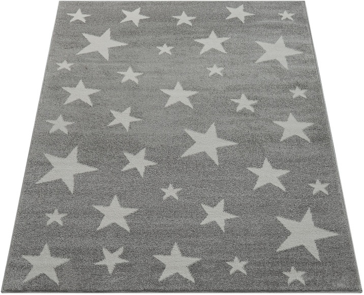 Paco Home Kinderteppich »Capri 315«, rechteckig, 9 mm Höhe, Kurzflor, Motiv Sterne, Pastell-Farben, Kinderzimmer