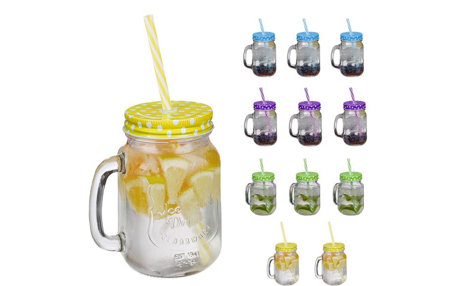 relaxdays Glas »Summer 500 ml, 12 Stück«