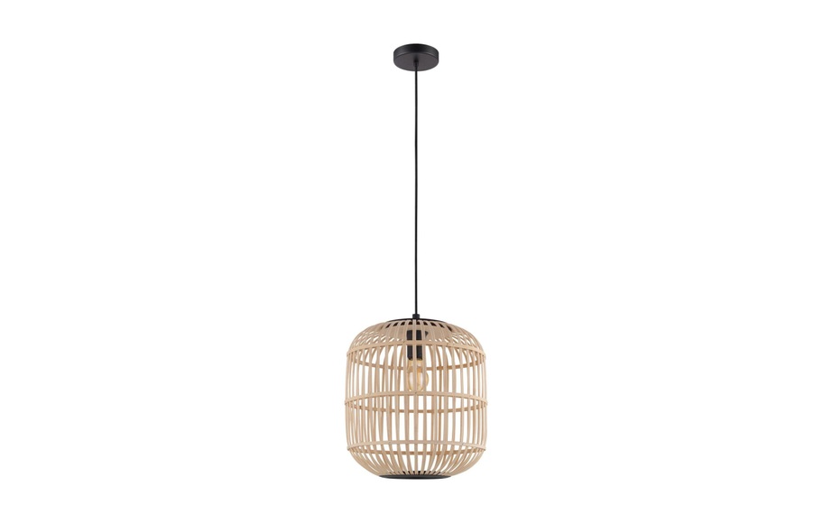 Hängeleuchte Bordesley mit Holzschirm 35 cm
