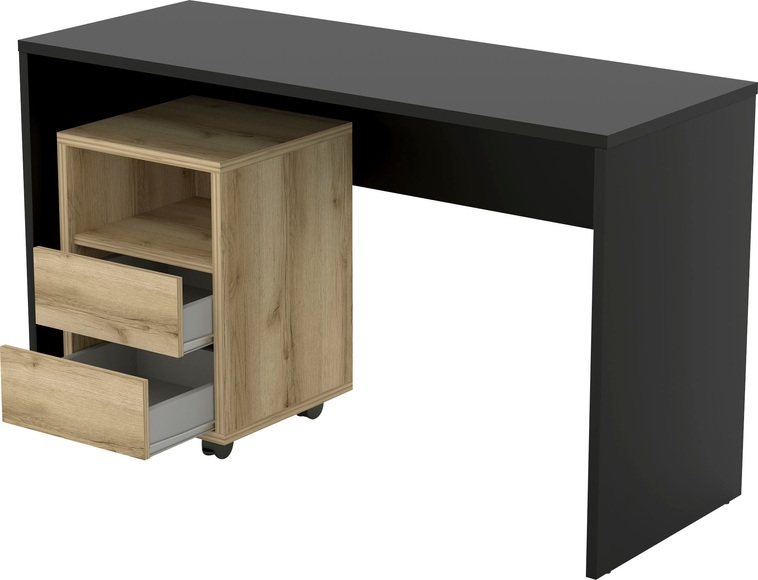 INOSIGN Büromöbel-Set »Agapi«, (Set, 2 tlg.), bestehend aus Schreibtisch und Rollcontainer im modernen Design