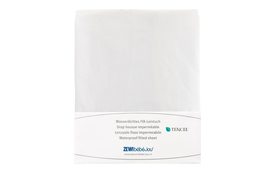 ZEWI FIX-Leintuch 60x120 cm wasserdicht weiss