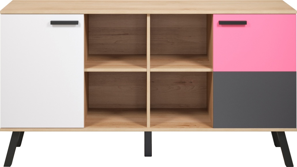 trendteam Sideboard »Mats«, Front teilweise wechselbar - Rosa oder Blau