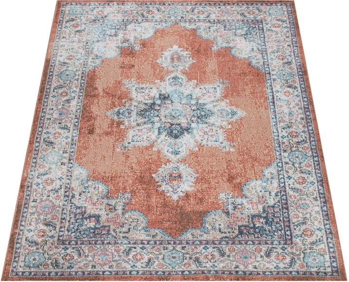 Paco Home Teppich »Torres 275«, rechteckig, 4 mm Höhe, Kurzflor, Orientalisches Vintage Design, In- und Outdoor geeignet, Wohnzimmer