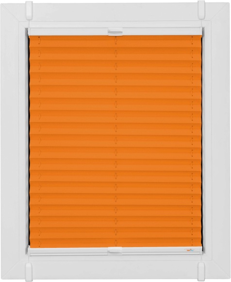 sunlines Plissee »One Size Style Crepe«, blickdicht, ohne Bohren, verspannt, Zubehörfarbe weiss, zum Klemmen
